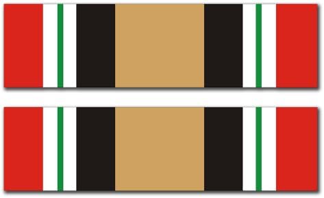 Iraq Service Ribbon (Pair) Decal Sticker 3.8"