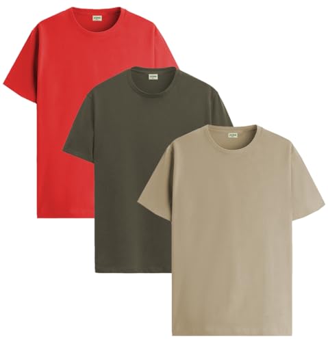 T-shirt en coton pour homme haut de gamme ADRO finitions soignées et coupe ajustée intemporelle