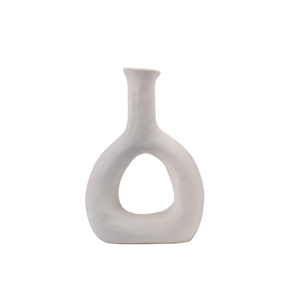 GFHTRELY Vase Small Mouth Flower Arrangement, Simple Ceramic Vase, High-end Home Desktop Decoration Ornaments Flower Vases(S)