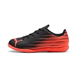 PUMA Unisex-Child Attacanto II Indoor Training Soccer Shoes, Black-Glowing Red SS26, 13, Big Kid