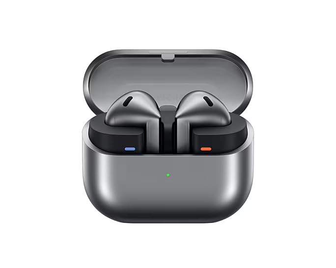 Samsung Galaxy Buds3 (2024, ANC) Water Resistant, AI Real-Time Language Interpreter, True Wireless Bluetooth 5.4 Earbuds, Hi-Fi Sound, Noise Cancelling, Touch Control, International Model (Silver)