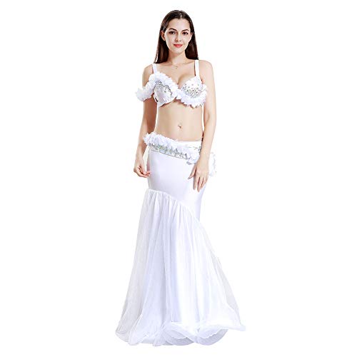 Costume de danse du ventre blanc Royal Smela M ajusté pour le confort