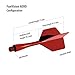 FunVision Aero Integrated Dart Flights and Shafts, Special Shape Design | Pack of 3, All in One Dart Flight & Stem | Professional Dart Accessories, Highly Durable, (Medium, Red)