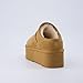 CUSHIONAIRE Women's Huggy Genuine Suede Cozy Mule Platform +Memory Foam, Wide Widths Available, Chestnut 9