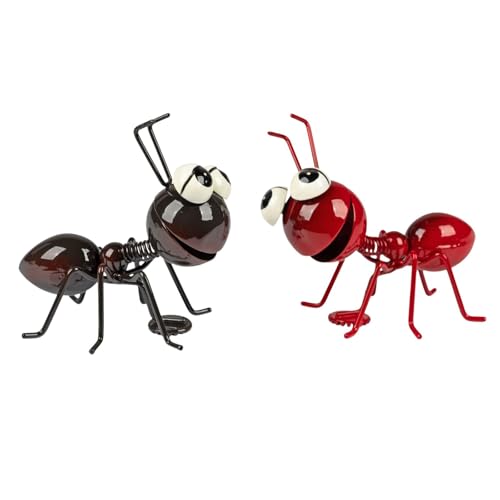 Divertente design con formiche – affascinante set da 2 pezzi con due formiche decorative (circa 8 cm ciascuno). Gli occhi grandi e il design giocoso sembrano vivaci e portano subito un buon umore in giardino, balcone o terrazza.