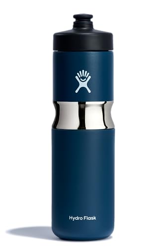 Hydro Flask 20 oz Wide Mouth Sport Cap Stainless Steel Reusable Water Bottle Indigo - Vacuum Insulated, Dishwasher Safe, BPA-Free, Non-Toxic
