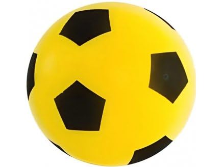 cavernedesjouets Ballon Foot en Mousse 20 cm (livré à l'unité, Coloris aléatoire) pour Interieur ou Exterieur - Taille 5 - Football Sport Enfant - Jeu de Balle Soft