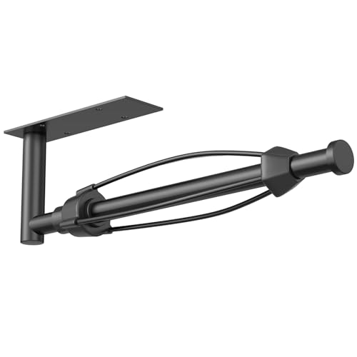 Image of VAEHOLD Self Adhesive Paper Towel Holder Under Cabinet Mount, Wall Mounted Paper Towel Roll Holder with Damping Effect for Kitchen, Bathroom, Wall - SUS304 Stainless Steel (Matte Black)
