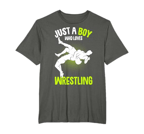 Just a Boy who loves Wrestling Wrestler Boys Kids T-Shirt