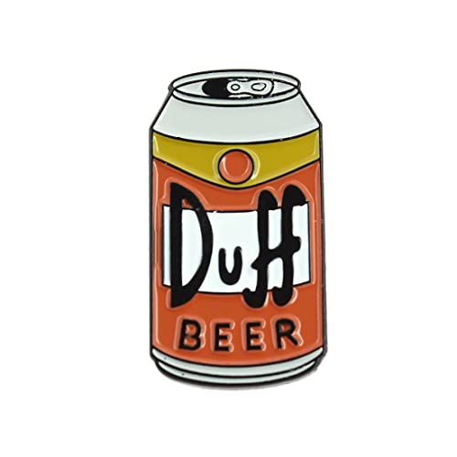Clj Charles Le Jeune Pin's Canette De Bière Orange, Duff Beer - Alimentation - qualité de finition - Epingle - Broche - Badge - PINS NOURRITURE