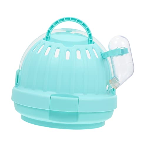 Kisangel Squirrel Travel Carrier Portable Pet Outdoor Cage with Drinking Bottle Mat for Hamster Hedgehog Chinchilla and Animals for Travel Hiking and Outings