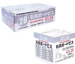 Amazon.co.jp: 石膏ボードビス CL28 規格3.8×28mm 1900本×6箱