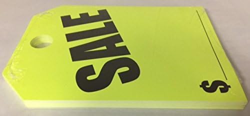 Miniatura 6 de Señales de venta 50 unidades por paquete para colgar en el espejo retrovisor (verde fluorescente) (A34)