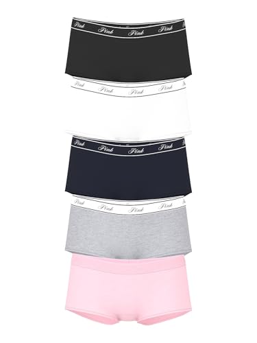 Victoria's Secret PINK Cotton Logo Boyshort Underwear, Fall Basic Pack, XXL - image 1