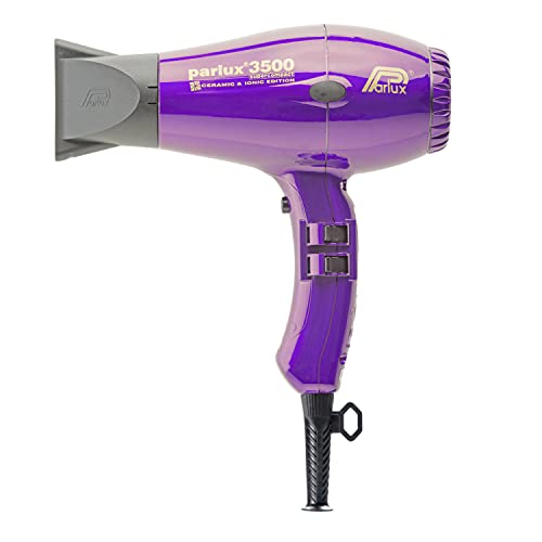 Parlux 3500 Super Compact Secador de pelo de cerámica con iones, 2000 W, Morado