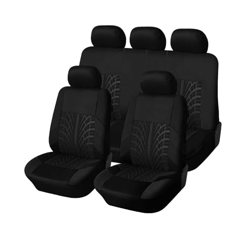 YXFCD Fundas para Asientos de Coche para Citroen C4 Cactus Hatchback 2014 2019, Delanteros Traseros Fundas Completo Cómodo Cojines Transpirable Interior Accesorios,E/Black