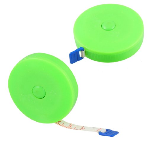 Aexit 2 Pcs Tools & Home Improvement Green Casing Retractable Ruler Tape Tailor Measure Tool 1.5M Tape Measures 60 Inches
