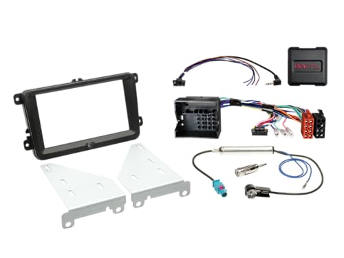 Autoradio Einbaublende DoppelDIN ACV cadre de fixation console Seat Skoda VW