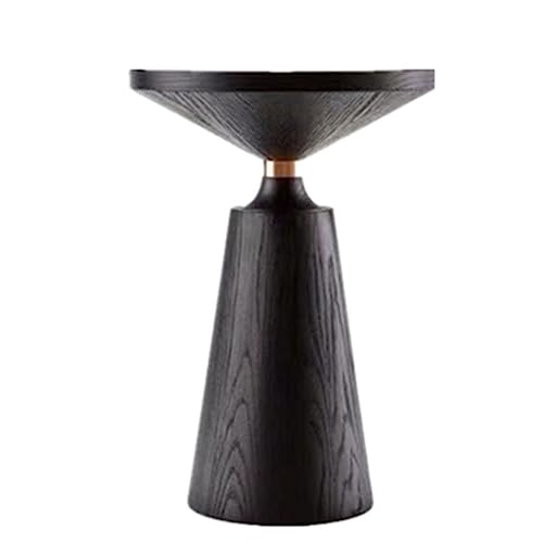Mesa de Centro, Mesa auxiliar de madera maciza, mesa auxiliar redonda pequeña for sala de estar, mesa de centro moderna for decoración del hogar, completamente ensamblada, 13.7'' x 22'' mesa auxiliar(