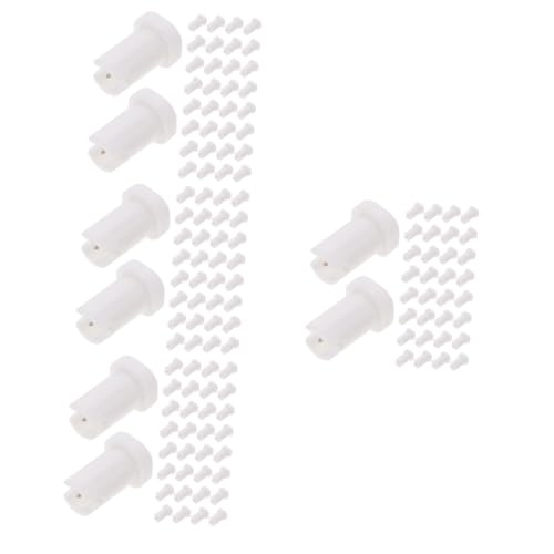 BELLIFFY 4sets Eyelash Glue Bottle Blocking Needles Lash Accessories Glue Nozzle Pin Family/salon Use 100pcs*4