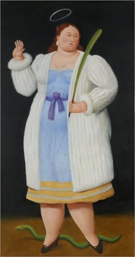 Affiche Fernando Botero Santa Justa peinture toile 50x100cm