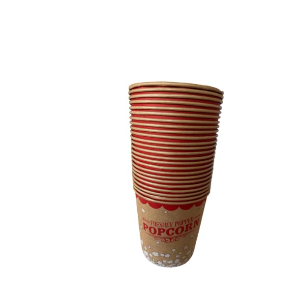 Seau à popcorn rétro 3,7l en kraft grand format pour contenant jetable