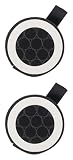 2 stück PVC-Rohr-Luftfilter, rund Aktivkohle-Luftfilterelement, Aktivkohle-Luftfilter, Verbund-Aktivkohlefilter für Frischluftsystem, entfernt Rauch, Geruch (70 mm)