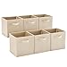 MAX Houser Storage Bins Cubes Baskets Containers with Dual Handles for Home Closet Bedroom Drawers Organizers,Foldable,10.5x10.5x11 Inches,Set of 6