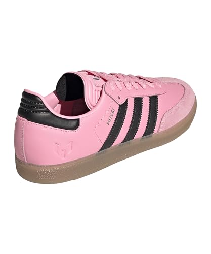 Image of adidas Originals Lionel Messi x Samba Mens Sneakers, Light Pink /Core Black /Gum, Size 9