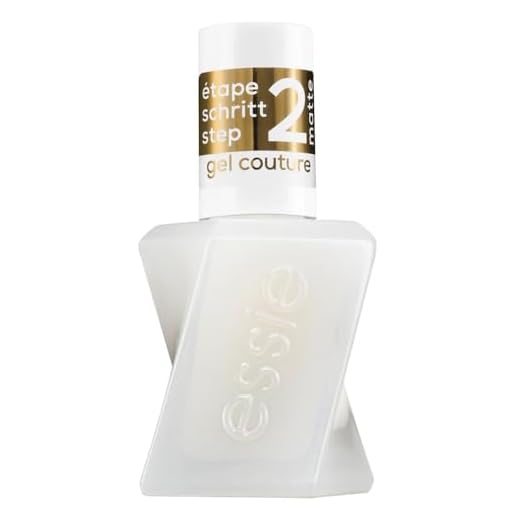 essie Matte Top Coat mit mattem Finish, Überlack zum Versiegeln und Schützen der Maniküre ohne UV Licht, Gel Couture, Farbe: Klar, 1 x 13,5 ml