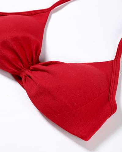 Image of AUROLA Influence Strappy Bra Sports Bras for Women, Backless Padded Impact Strappy Bra Workout Gym Yoga with Removable Cups