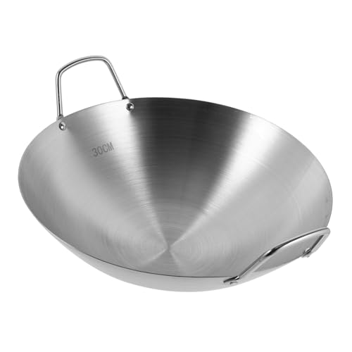 Wok de acero inoxidable con doble asa y antiadherente miniatura 1