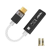 Giabuao Amplificatore cuffie DAC adattatore cuffie Hi-Res audio 32bit/384kHz cavo in rame a 8 fili plug and play ad alta risoluzione, amplificatore per cuffie 3,5 compatibile con iPhone/Samsung