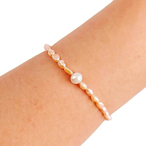 Bracelet mini perles d'eau douce hypoallergénique pour peaux sensibles