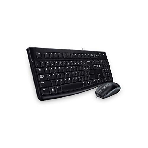 Kit Teclado e Mouse com Fio Logitech Desktop MK120 - ABNT2 - Preto - 920-004429