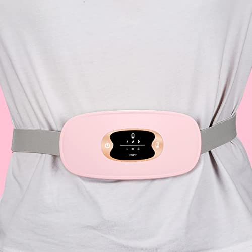 Portable Cordless Heating Pad for Menstrual Cramps, Pain Relief Electric Fast Heat Pads with 3 Heat Settings and 3 Vibration Modes, Belly Warming Waist Belt for Women and Girls