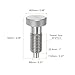 HARFINGTON Spring Plunger with Knurled Handle M16x2 Pin Dia.8mm Retractable Release Pins Stainless Steel Non-Locking Retractable Index Plunger for Industrial Equipment Location Pin