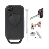 Passend für Mercedes Benz A C E S Klasse Mb Schlüsselgehäuse, großer Ersatz für abgenutzte Schlüsselgehäuse, kommt mit Pin-Entfernungswerkzeug für den Austausch von Schlüsselklingen, keine Notwendigkeit, einen Schlosser zu rufen, um die Blätter zu schneiden. HU44-Klingen