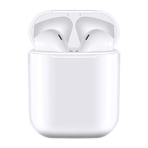Auricular Bluetooth 5.0, Auriculares inalámbricos Bluetooth In-Ear Mini Auriculares, reducción del Ruido estéreo 3D HD -IPX7 Resistentes al Agua-Blanco for iPhone/Airpods/AirPods Pro/Apple