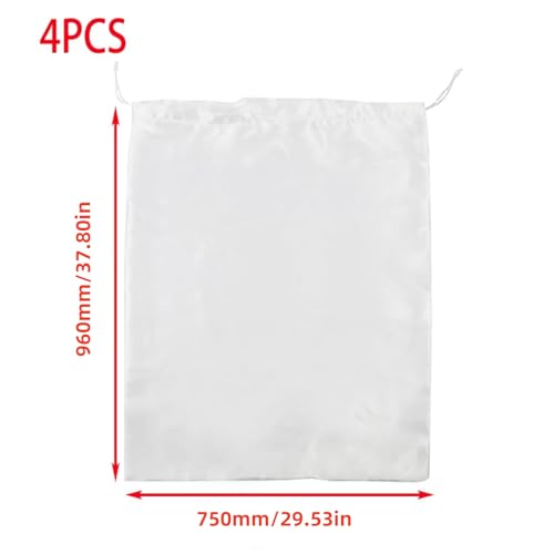 4PCS White Non-Woven Fabric Luggage Cover Drawstring Suitcase Protective Cover Travel Suitcase Protector2