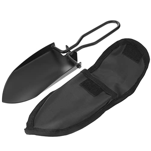 Toyvian Pala de Jardinería Plegable Inoxidable con Bolsa de Almacenamiento para Camping y Jardinería Diseño Compacto y Multifuncional