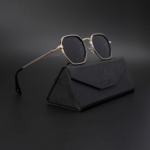 Image of Voyage Geometric UV Protected & Polarized Sunglasses for Men & Women