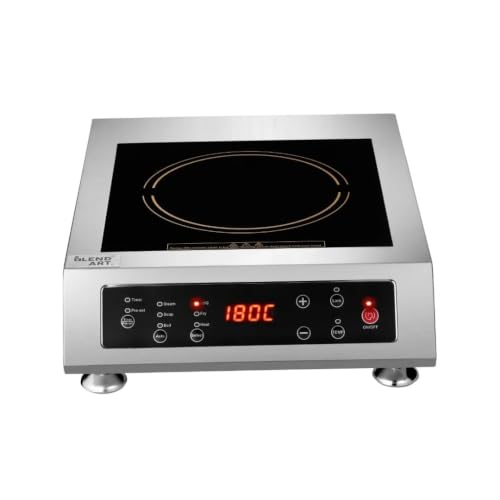 Image of 3500W Commercial Induction Cooktop | Heavy Duty Stainless Electric Stove | Fast Heating Hot Plate with LED Display | Auto Temperature Control for Restaurant & Cloud Kitchen