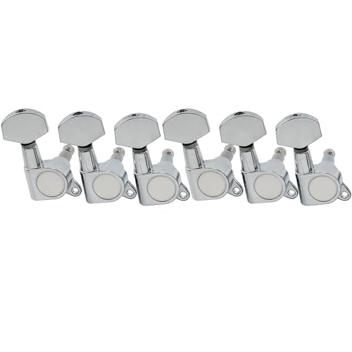 Musiclily Pro R15J 6 in Line Guitar Sealed Tuners Tuning Keys Pegs Machine Heads Set for Fender...