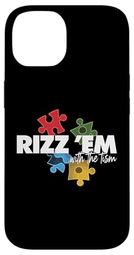 Rizz Em With The Tism Kids Funny Autism Women Men Anime Carcasa para iPhone 14
