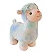 Produktbild LAARNT 35cm Regenbogen Alpaka Puppenkissen, süßes kleines Alpaka Plüschtier, Bunte Puppe Ornament, Alpaka Plüschtier, Cartoon Plüsch Kissen Grün