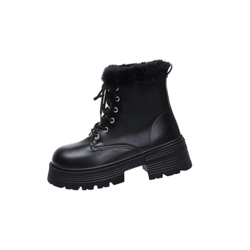 Bottes de neige chaudes à semelle épaisse et talon bloc stable
