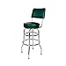 Budget Bar Stools 1958GRN Double Ring Commercial Bar Stool with Back, 20" L x 17" W x 41" H, Green