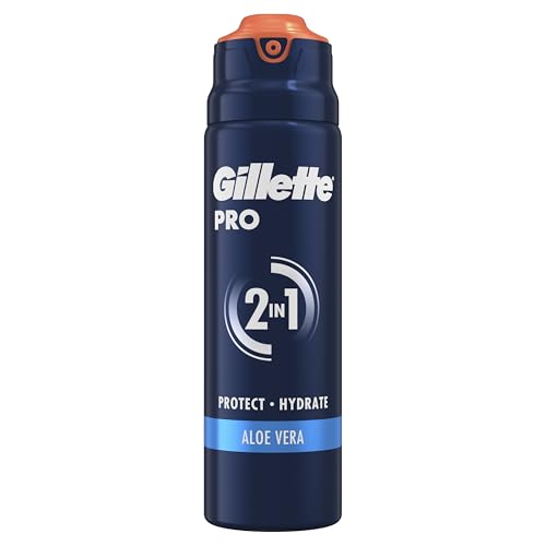 Gillette PRO Rasiergel für Männer — Rasierschaum Kühlt Die Haut, um Sie zu Beruhigen und Spendet Dem Barthaar Feuchtigkeit, Hilft Empfindliche Haut vor Irritationen zu Schützen — 200ml