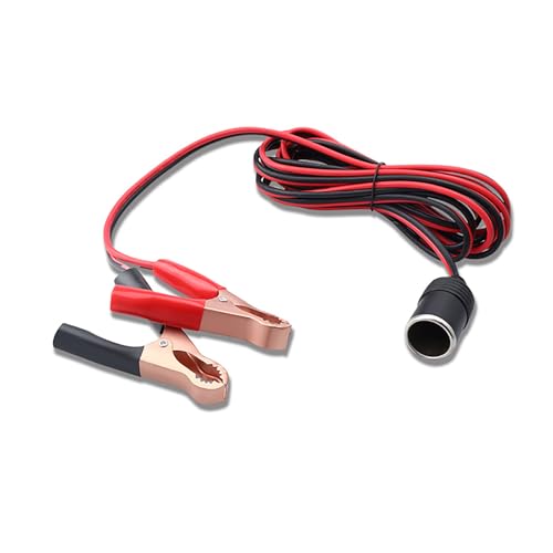 LLINthy 12V Batterieklemmen An Auto Buchse Verlängerungskabel Für Fahrzeugelektronik Auto Elektrozubehör Batterieklemmen Adapter